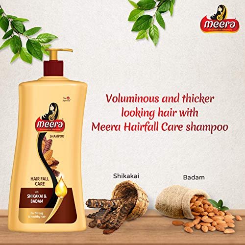 Meera Hairfall Care Shampoo, With Goodness Of Badam and Shikakai, For Men And Women, 1L - Image 4