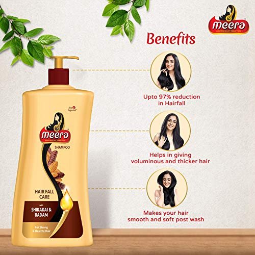 Meera Hairfall Care Shampoo, With Goodness Of Badam and Shikakai, For Men And Women, 1L - Image 5