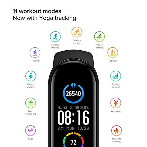 SILVERX M5 Smart Band – India’s No. 1 Fitness Band, 1.1-inch AMOLED Color Display, Magnetic Charging, 2 Weeks Battery Life, Personal Activity Intelligence (PAI), Women’s Health Trackingm - Image 4