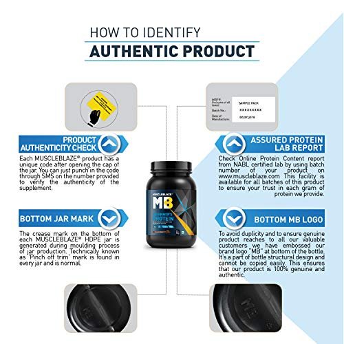 MuscleBlaze Beginner's Whey Protein, No Added Sugar, Faster Muscle Recovery & Improved Strength (Chocolate, 1 kg / 2.2 lb, 33 Servings) - Image 6