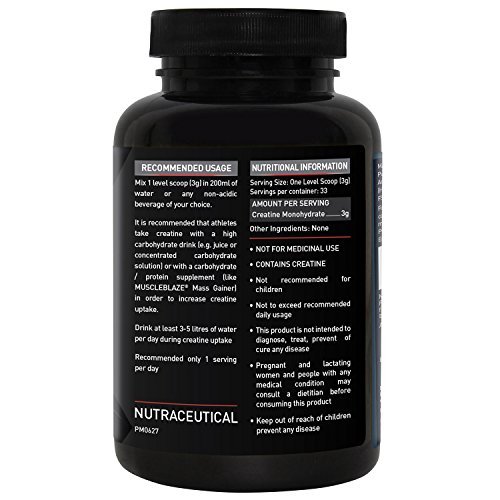 MuscleBlaze Raw Whey 80% with Digestive Enzymes, Unflavoured, 1 kg / 2.2 lb with Creatine Monohydrate, Unflavoured, 100 g / 0.22 lb (Combo Pack) - Image 3