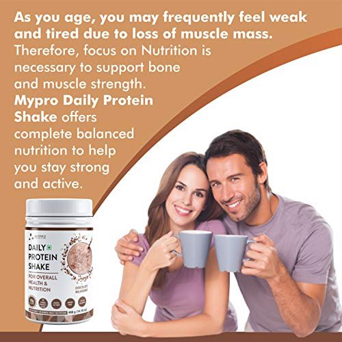 Mypro Sport Nutrition Daily Protein Shake 118 kcal Calories,25 Vitamin,Minerals & 7 Herbs,Provide Energy,Support Immunity & bone Health-For Men & Women Chocolate Milk Shake Flavor -400Gm-40 Servings - Image 4
