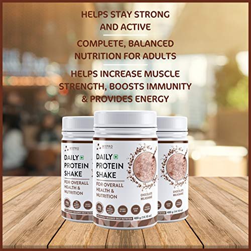 Mypro Sport Nutrition Daily Protein Shake 118 kcal Calories,25 Vitamin,Minerals & 7 Herbs,Provide Energy,Support Immunity & bone Health-For Men & Women Chocolate Milk Shake Flavor -400Gm-40 Servings - Image 5