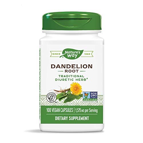 Nature's Way Dandelion Root - 1,575 MG per Serving 100 Vegan Capsules