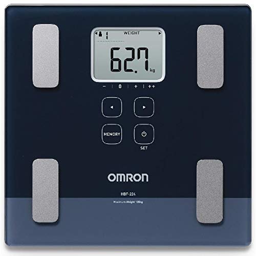 Omron HBF-224 Digital Full Body Composition Monitor with Multiple User & Guest Mode Feature to Monitor BMI, Body Age, Visceral Fat Level, Body Fat & Skeletal Muscle Percentage (Black)
