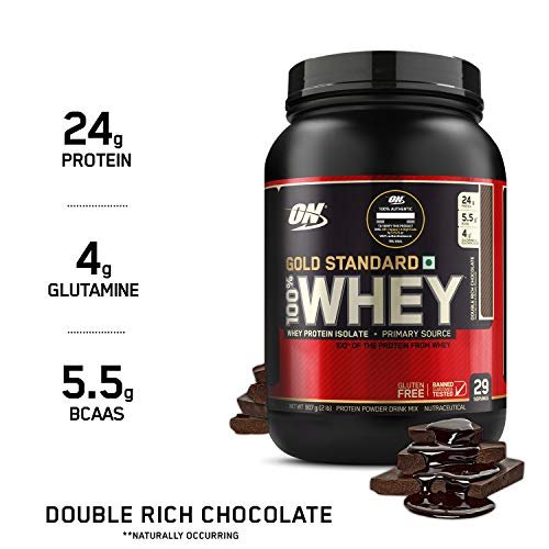 Optimum Nutrition (ON) Gold Standard 100% Whey Protein Powder 2 lbs, 907 g (Double Rich Chocolate), for Muscle Support & Recovery, Vegetarian - Primary Source Whey Isolate - Image 7