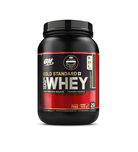 Optimum Nutrition (ON) Gold Standard 100% Whey Protein Powder 2 lbs, 907 g (Double Rich Chocolate), for Muscle Support & Recovery, Vegetarian - Primary Source Whey Isolate