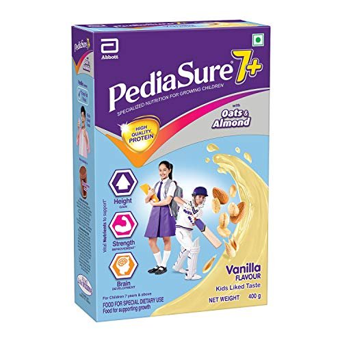Pediasure 7+ Specialized Nutrition Drink Powder for Growing Children Vanilla Flavour 400 gm - Image 6