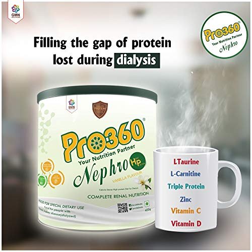 Pro360 Nephro HP - Dialysis Care Nutritional Protein Drink (Vanilla Flavour) No Added Sugar, Special Dietary Supplement for Kidney/Renal Health, 400 Gm - Image 3