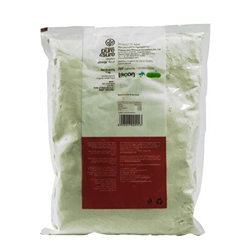 Pure & Sure Organic Jowar Flour | Healthy Food for Weight Loss | Gluten Free Atta, No Preservatives, No Trans Fats, High Protein Food | Jowar Flour 1kg - Image 3