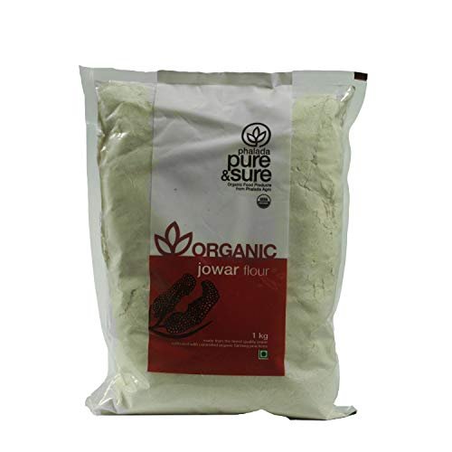 Pure & Sure Organic Jowar Flour | Healthy Food for Weight Loss | Gluten Free Atta, No Preservatives, No Trans Fats, High Protein Food | Jowar Flour 1kg