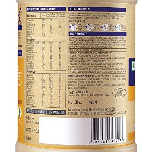 Saffola FITTIFY Gourmet Assorted Flavors, Saffola Fittify Gourmet Hi Protein Slim Meal-Shake, Meal Replacement with 5 superfoods, 420 gm (Swiss Chocolate & Pistachio Almond) COMBO OFFERS - Image 4