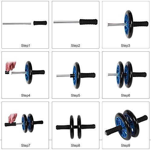 TYZAG Power by Anti Skid Abdominal Ab Roller Exercise Wheel with Knee Mat for Stomach Exercise Training and Exercise Fitness Gym Equipment Accessory Fitness for Man and Woman - Image 7