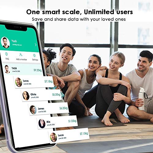 ActiveX (Australia) Savvy Plus Body Fat Scale - Rechargeable Digital Body Composition Body Fat Scale with free ActiveX app and Free Armband Mobile Holder- Charcoal Black - Image 7
