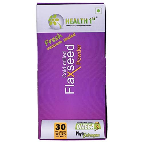 HEALTH 1st Cold Milled Flaxseed Powder, 450 Grams (30 Sachets x 15 Gm)