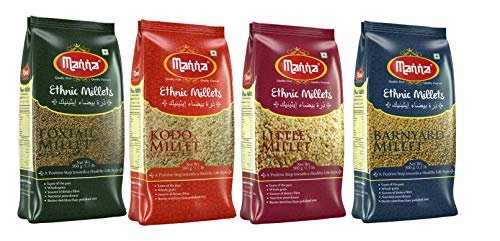 Manna Millets - Natural Grains Combo Pack of 4 | Foxtail 500g, Kodo 500g, Little 500g, Barnyard 500g | Native Low GI Millet Rice | Nutrient Powerhouse, High Protein & 100% More Fibre Than Rice - Image 2