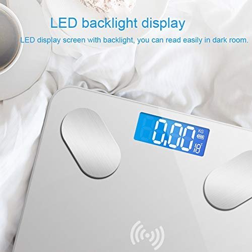 PRAMUKH FASHION Weight Scale Bluetooth Smart Scales Digital Body Fat Scales with iOS & Android APP and Body Composition Analysis, Step-on Technology, Tempered Glass & LCD Display (25 x 25 cm) - Image 7