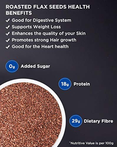 True Elements Roasted Flax Seeds 500g - Flax Seeds for Hair Growth | Alsi Seed | Diet Food for Weight Loss - Image 8