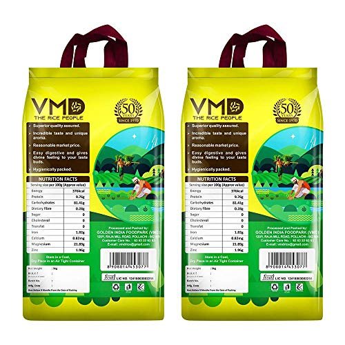 VMD Premium RAW KOLLAM Rice / Nei Choru (Pack of 2) - 10Kg (World's Best Rice) - Image 3