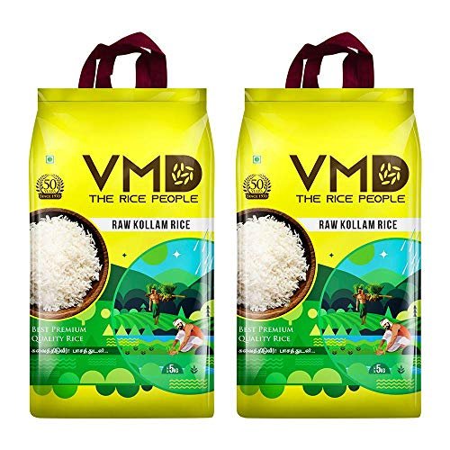 VMD Premium RAW KOLLAM Rice / Nei Choru (Pack of 2) - 10Kg (World's Best Rice)