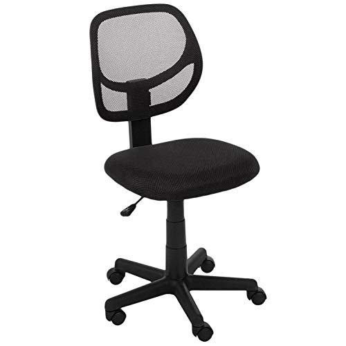 Amazon Basics Low-Back, Upholstered Mesh, Adjustable, Swivel Computer Office Desk Chair with Casters