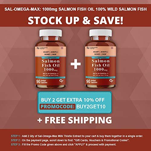 Carbamide Forte Salmon Fish Oil Omega 3 Capsule 1000 mg - 90 Softgel Capsules - Image 8