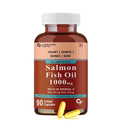 Carbamide Forte Salmon Fish Oil Omega 3 Capsule 1000 mg - 90 Softgel Capsules
