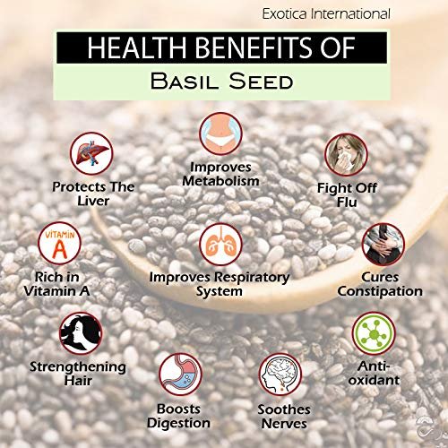Exotica Fresh Basil Seeds, Tukmariya Seeds, Sabja Seeds | Falooda Seeds use for Natural Weight Loss - Image 5