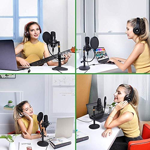 Maono AU-A04T USB Condenser Podcast PC Microphone Kit with Pop Filter and Stand for Computer, YouTube and Gaming Recording - Image 6