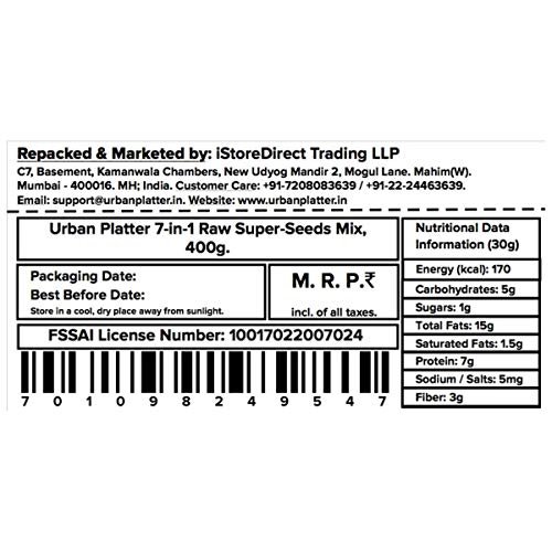 Urban Platter 7-in-1 Raw Super-Seeds Mix, 400g - Image 7