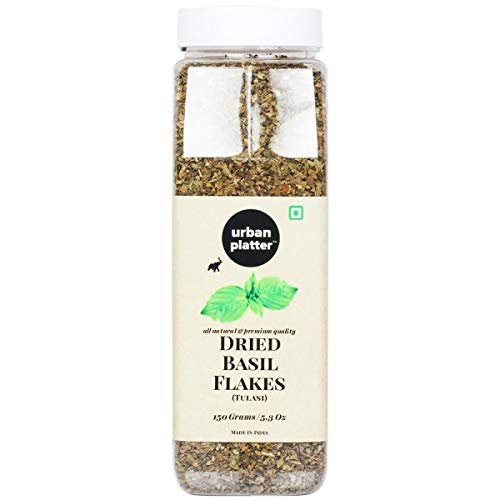 Urban Platter Dried Basil Flakes (Tulasi) Shaker Jar, 150g - Image 3