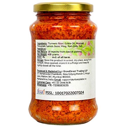 Urban Platter Turmeric (Haldi) Pickle, 400g - Image 3