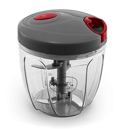 Pigeon Handy and Compact Chopper with 5 Blades and 1 Whisker, 14647 (XL , 900 ml, Grey)