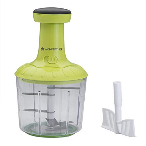 Wonderchef - 63152988 Twister Push Chopper-5 Blade, Green