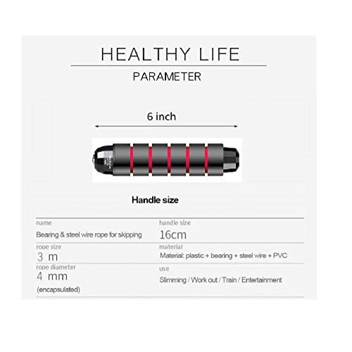 DEGOL Skipping Rope with Ball Bearings Rapid Speed Jump Rope Cable and 6” Memory Foam Handles Ideal for Aerobic Exercise Like Speed Training, Extreme Jumping, Endurance Training and Fitness Gym - Image 5