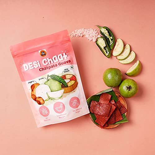 GO DESi - DESi Chaat - Chatpata Gauva | Pack of 10 x 18g | Fruit Snacks | Dried Guava | Dehydrated Fruit - Image 3