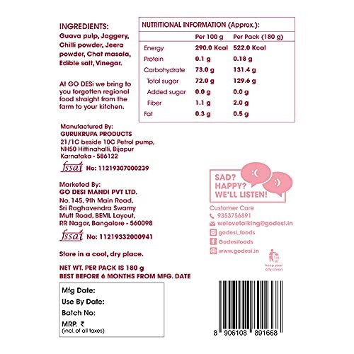 GO DESi - DESi Chaat - Chatpata Gauva | Pack of 10 x 18g | Fruit Snacks | Dried Guava | Dehydrated Fruit - Image 5