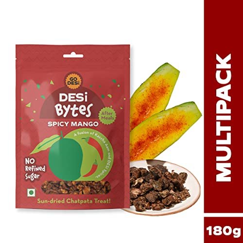 GO DESi - DESi Chaat Spicy Mango | Pack of 10 x 18g | Chatpata Mango | Mango Chaat | Sundried Mango | Mango Chips | Fruit Snacks - Image 5