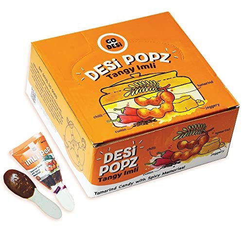 GO DESi Imli Pop Tamarind & Jaggery Candy | 40 Pieces | Tangy Imli | Imli Candy | Lollipop | Digestive Candy