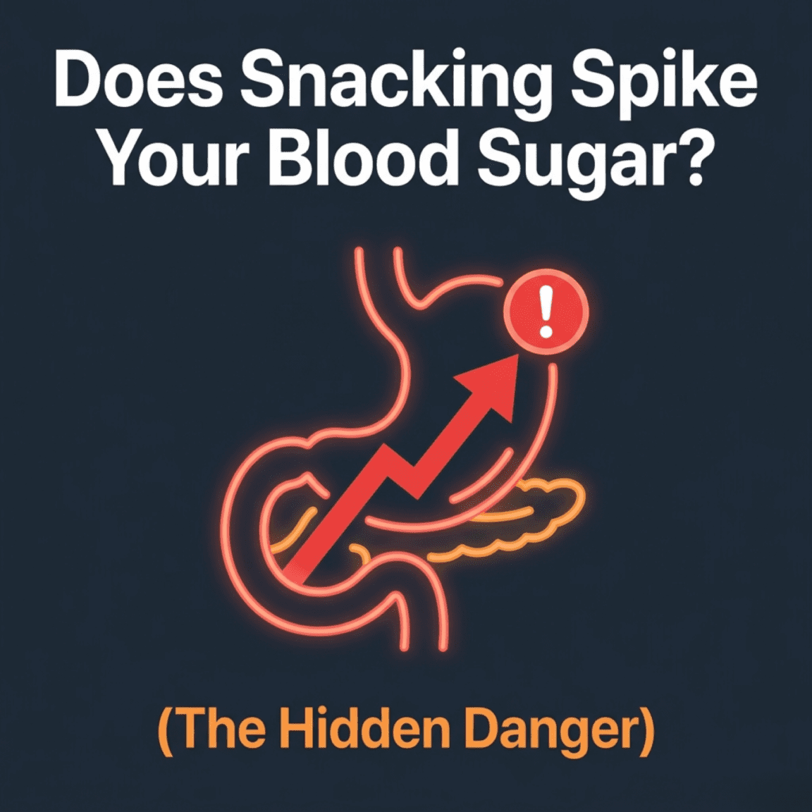 Snacking increases blood sugar and insulin levels highlighting hidden metabolic danger