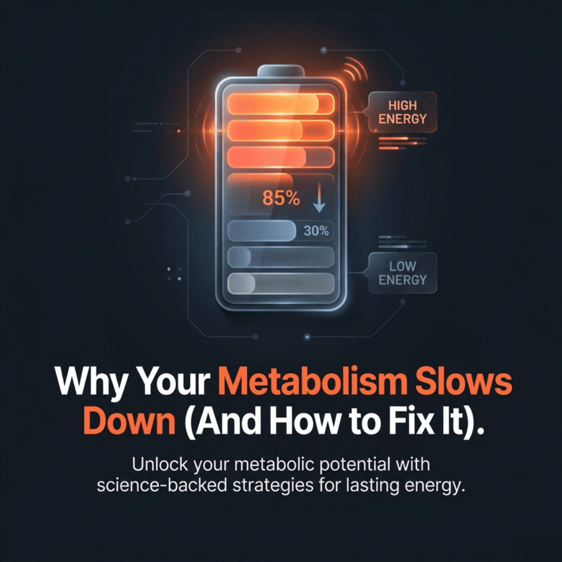 Metabolism slows down leading to reduced energy burn and increased fat storage over time