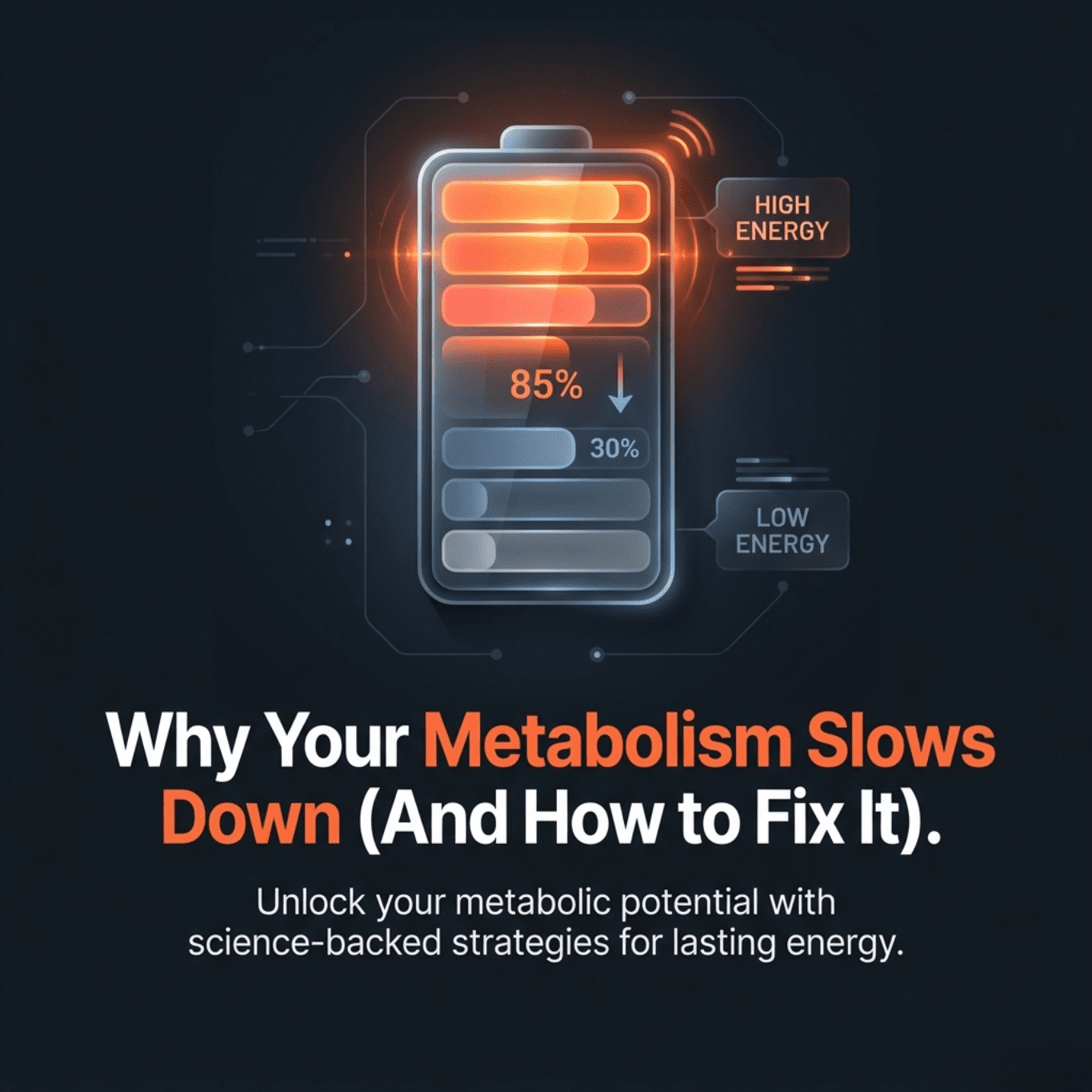 Metabolism slows down leading to reduced energy burn and increased fat storage over time