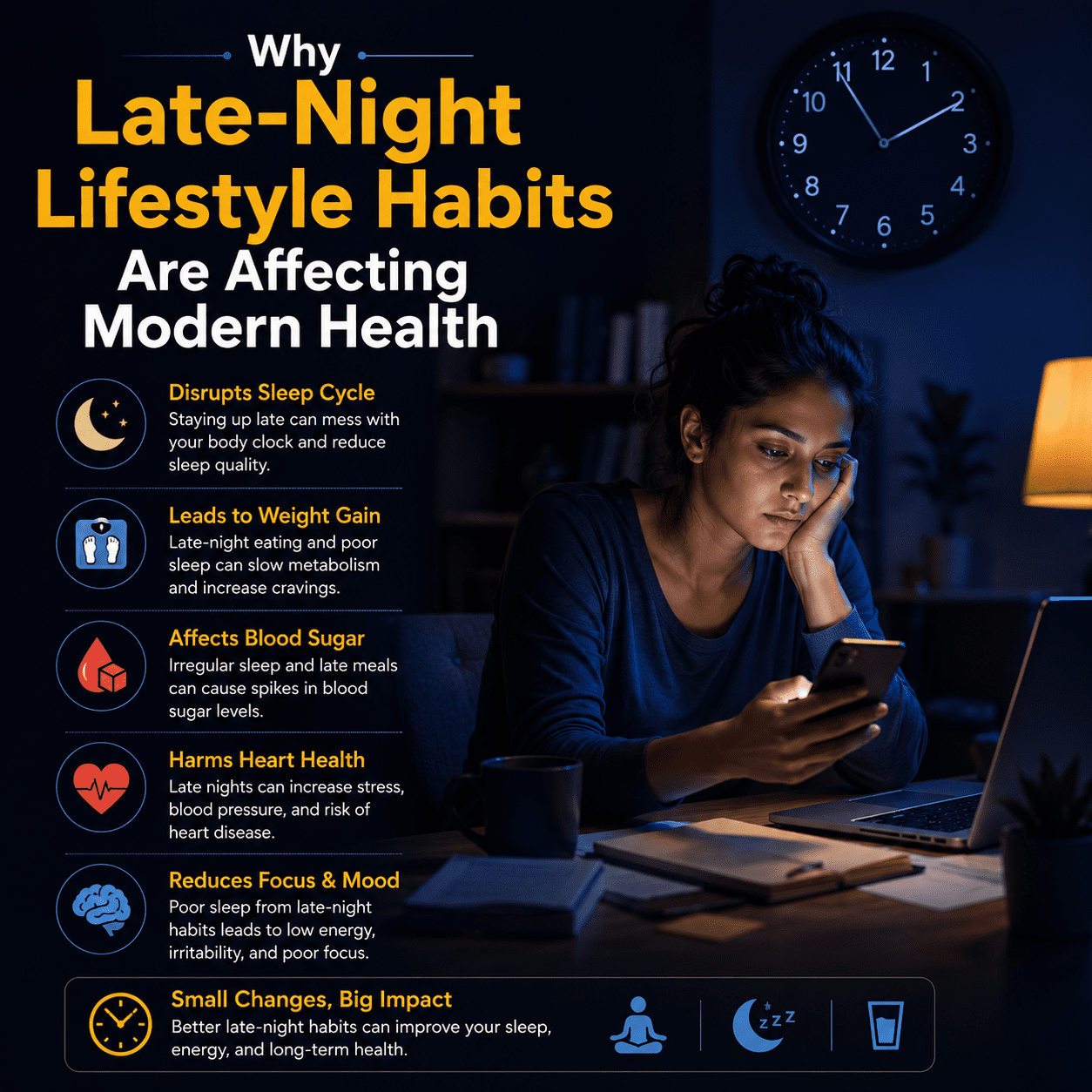 why late-night lifestyle habits are affecting modern health