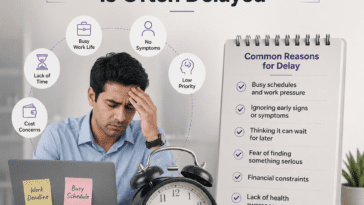 why routine health evaluation is often delayed