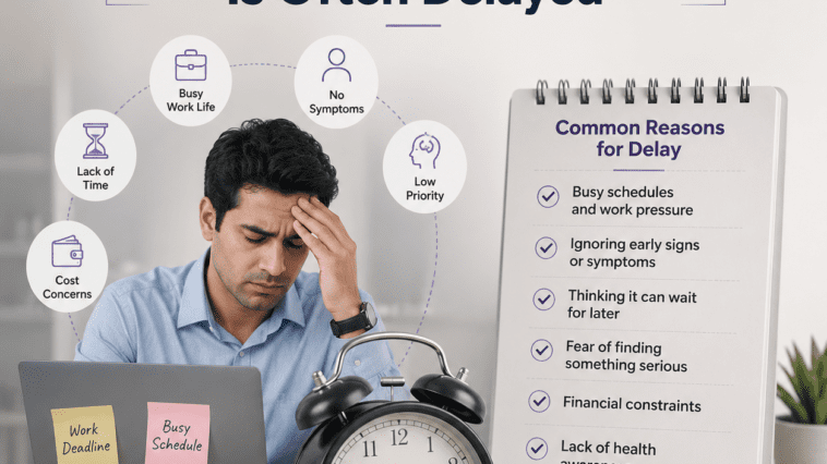 why routine health evaluation is often delayed
