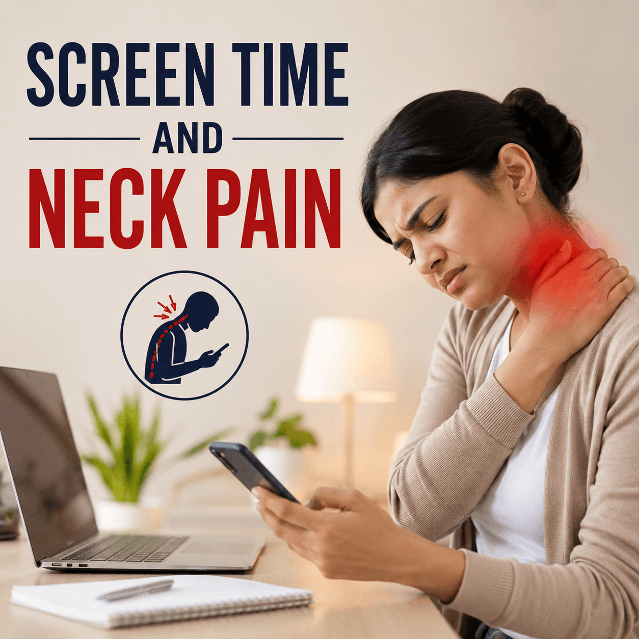 screen time and neck pain